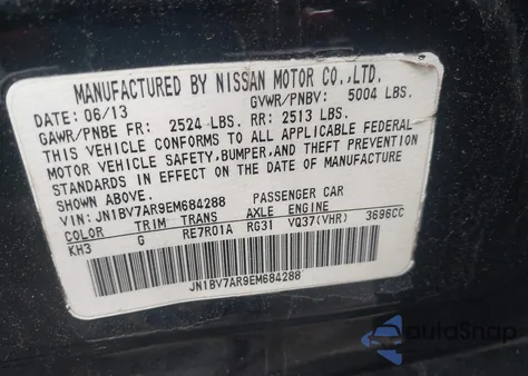 2014 Infiniti Q50 Premium z USA, uszkodzony, nr VIN JN1BV7AR9EM684288